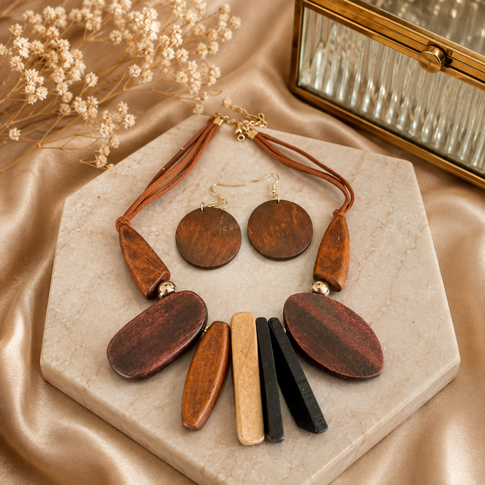 Resort Wood Elegant Necklace