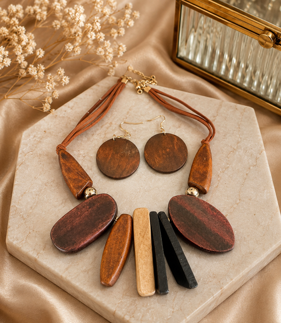 Resort Wood Elegant Necklace - Georgie Rosario Jewelry and more...