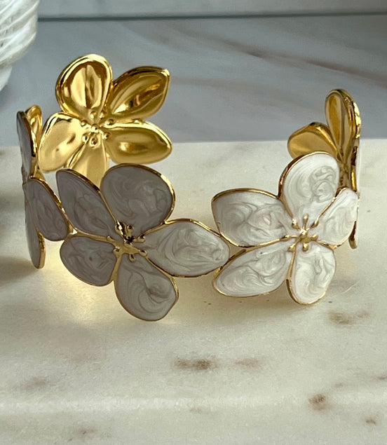 Kat light beige bangle - Georgie Rosario Jewelry and more...
