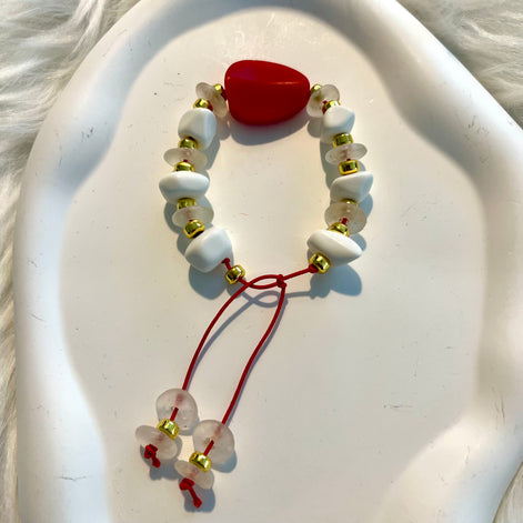 Ivy Red and White Necklace Set - Georgie Rosario Jewelry and more...