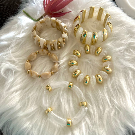 Beige Show Bracelets Set - Georgie Rosario Jewelry and more...