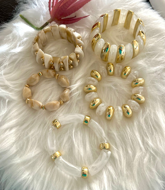 Beige Show Bracelets Set - Georgie Rosario Jewelry and more...