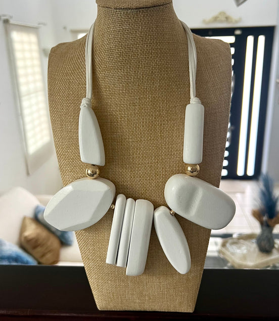 White Show Necklace - Georgie Rosario Jewelry and more...
