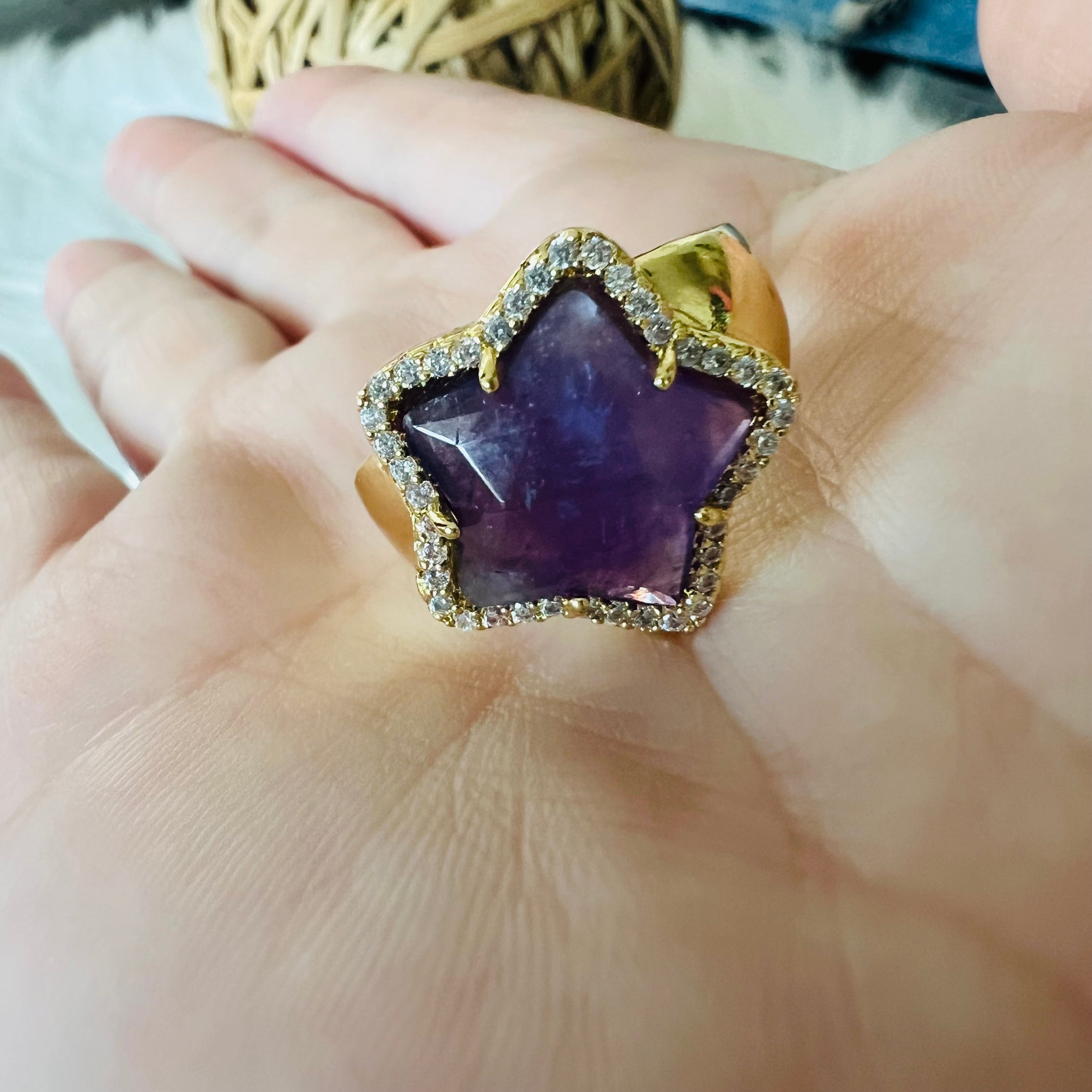 Louisa Amethyst Choker and Ring Set - Georgie Rosario Jewelry and more...