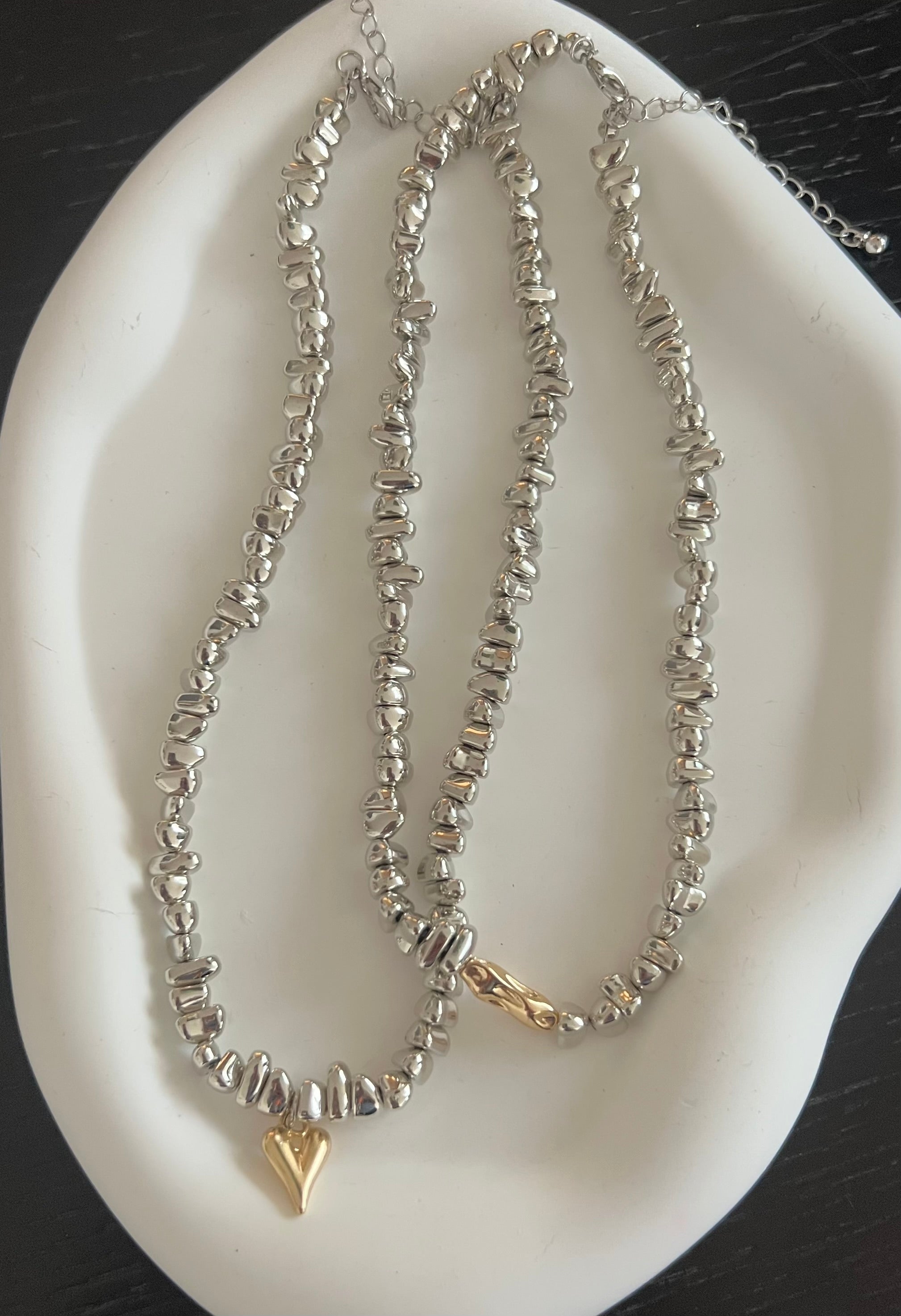 Silver chips chokers - Georgie Rosario Jewelry and more...