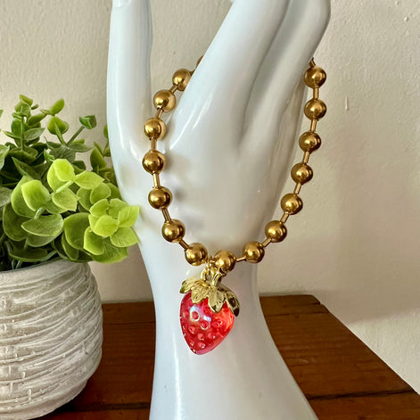 Strawberry Bracelet - Georgie Rosario Jewelry and more...