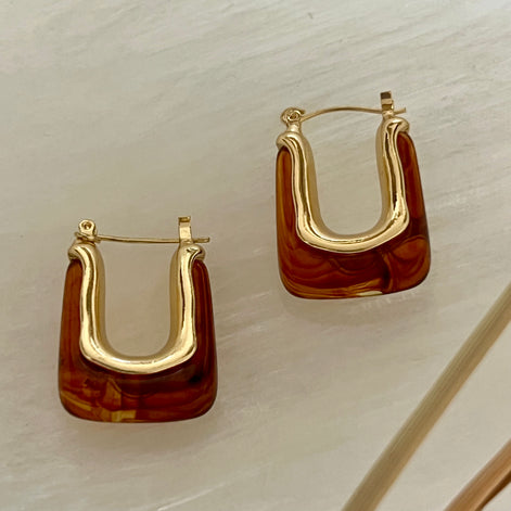 Brown  Hoops Earrings