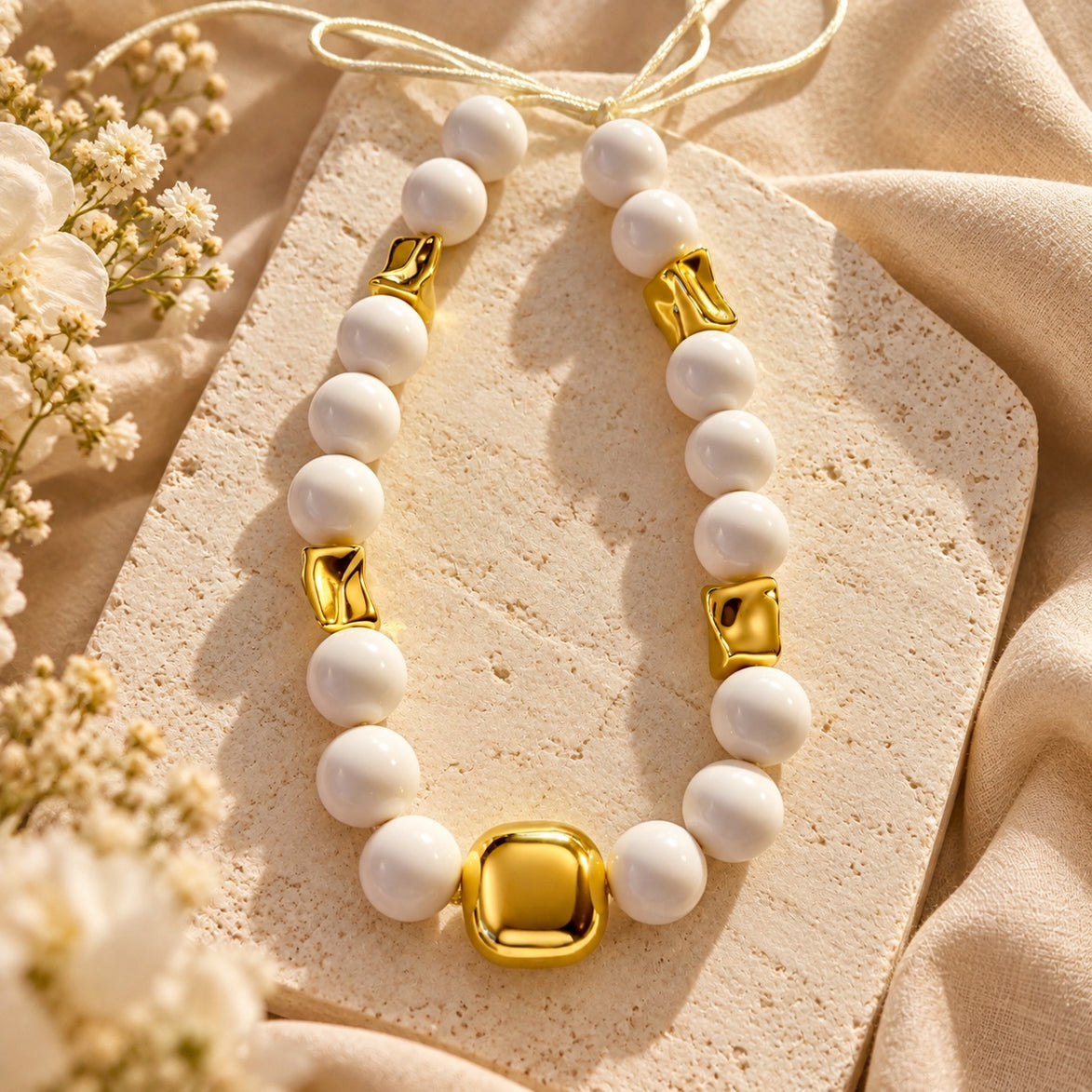 Ivory & Gold Elegance Necklace