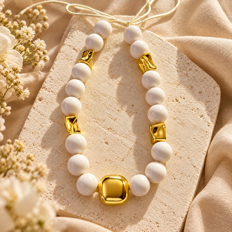 Ivory & Gold Elegance Necklace