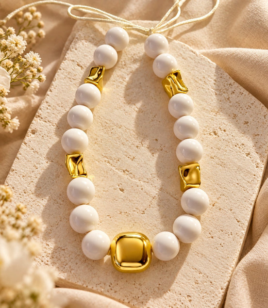 Ivory & Gold Elegance Necklace