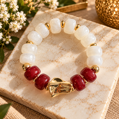 White and Burgundy